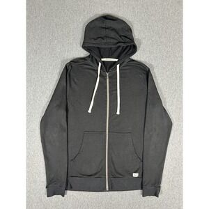Marine Layer Full Zip Hoodie Mens Black Signature Fleece Casual XS